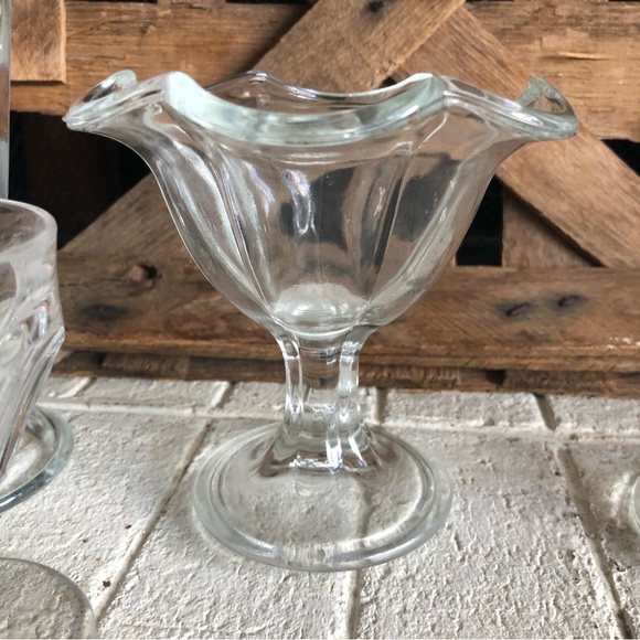 Lot of 5 different vintage fountain soda glasses - Picture 6 of 8